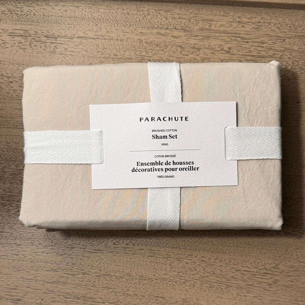 Parachute Sham Set in Soft Beige (Bone)